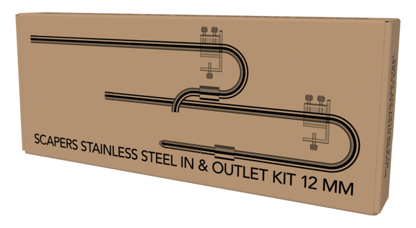 SCAPE STAINLESS IN&OUTLET KIT 12MM